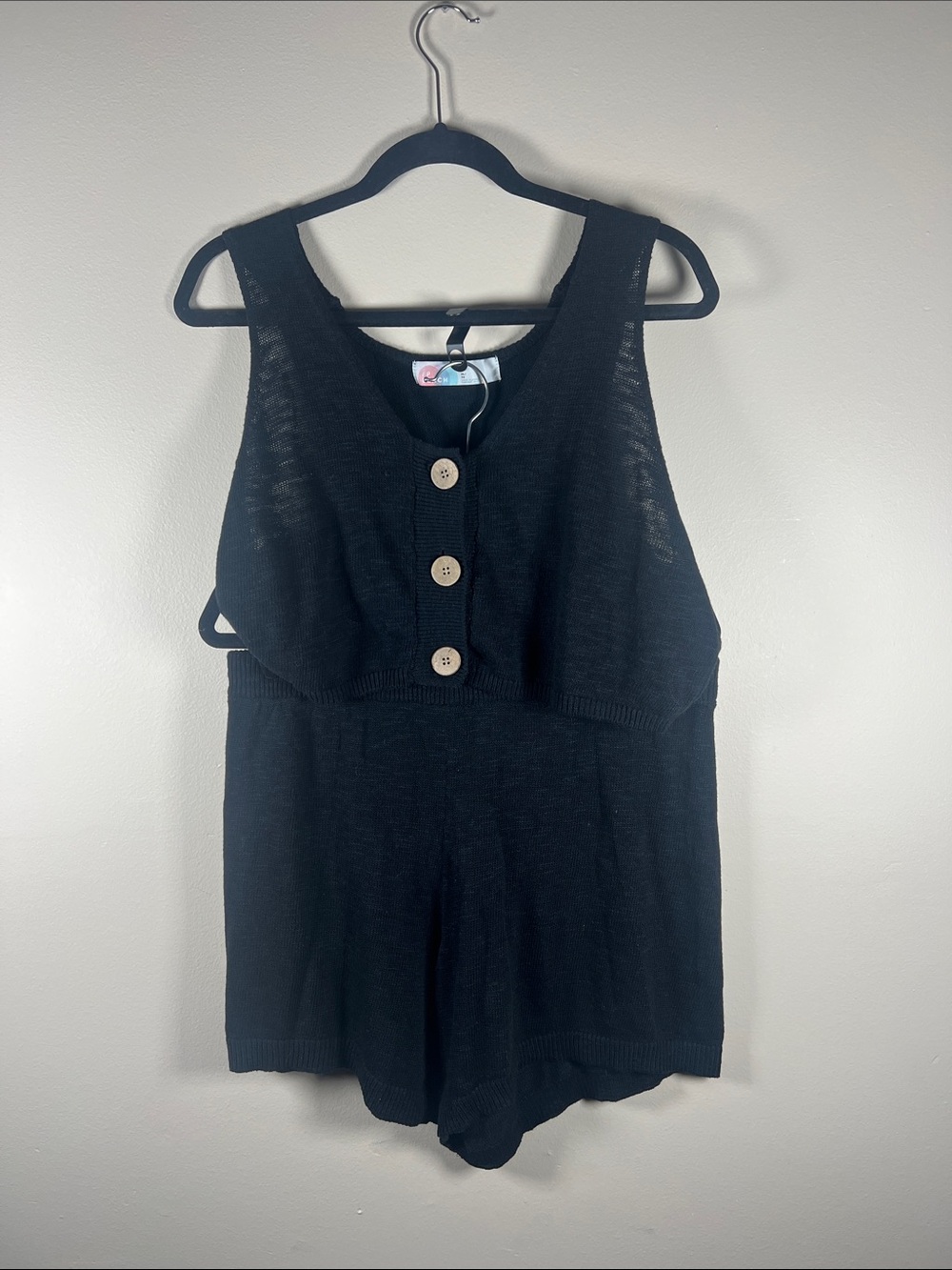 Free People Black Knit Swim matching set Coverup